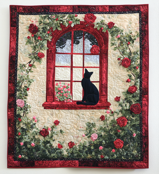 Cat In The Window DAI111124415 Quilt Blanket