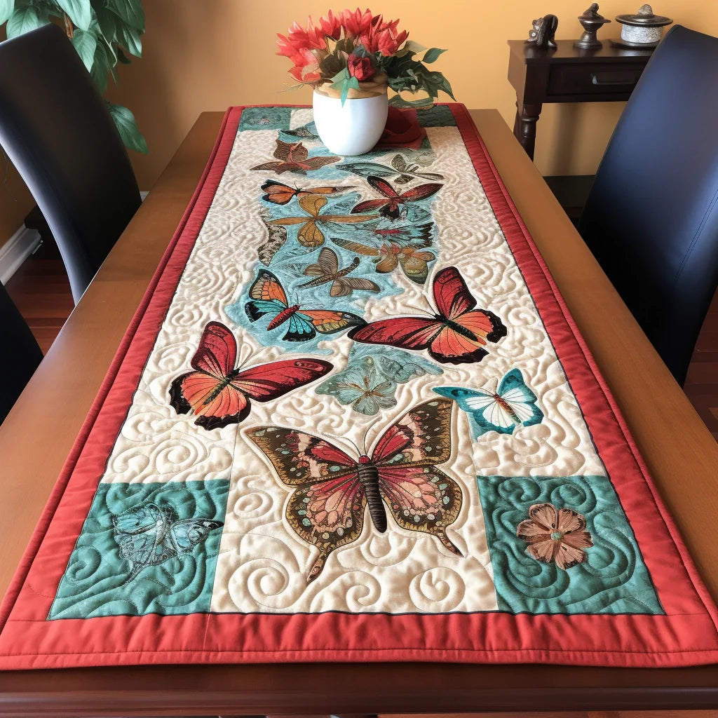 Butterfly TAI13122349 Quilted Table Runner