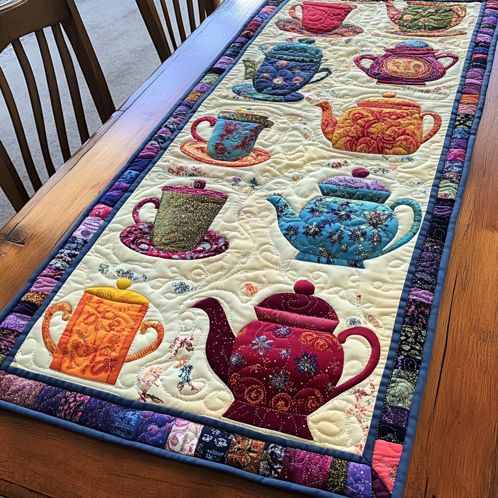 Teapot TAI041024237 Quilted Table Runner