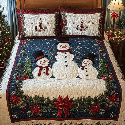 Christmas Snowman TAI141124236 Quilt Bedding Set