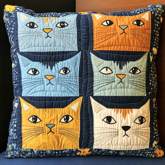 Cat TAI130824154 Quilted Pillow Case