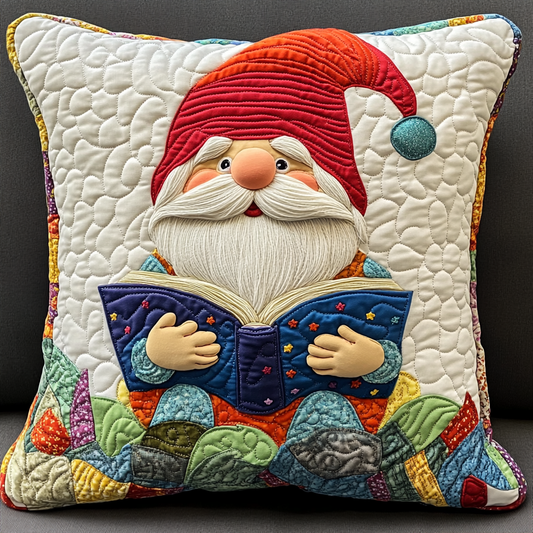 Reading Gnome DAI241224049 Quilted Pillow Case