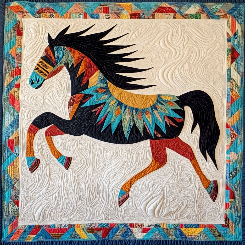 Native American Horse DAI040924259 Quilt Blanket