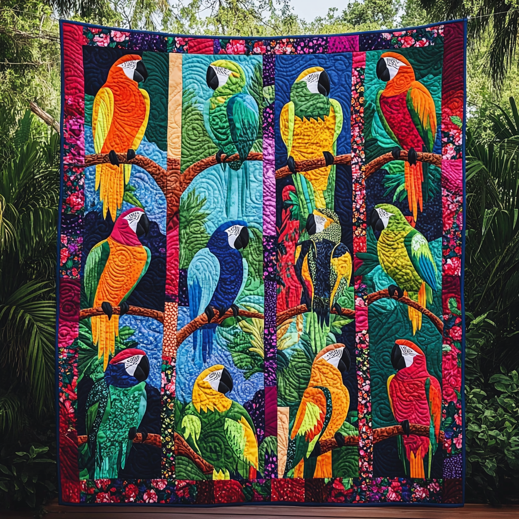 Parrot DAI231124019 Quilt Blanket