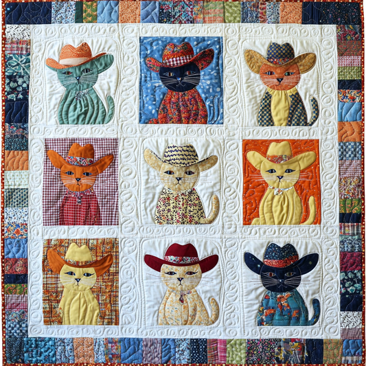 Cowboy Cat DAI241224359 Quilt Blanket