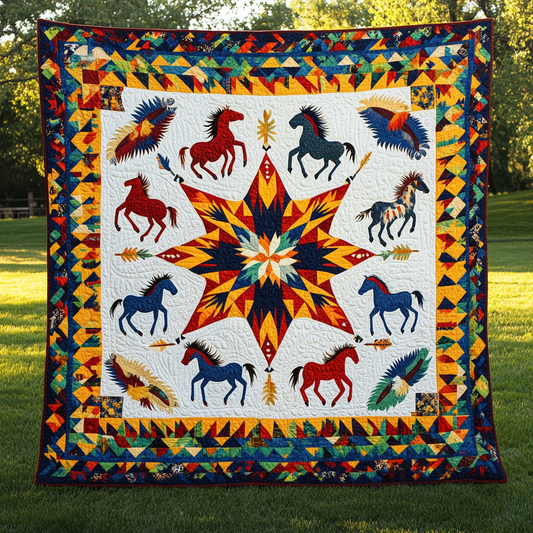 Native Horse TAI041024470 Quilt Blanket