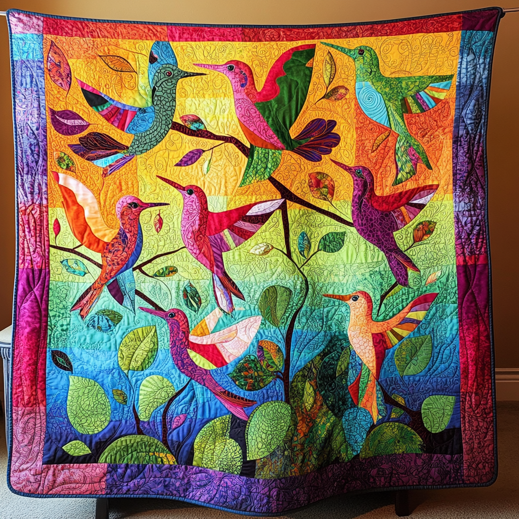 Hummingbird DAI070824105 Quilt Blanket