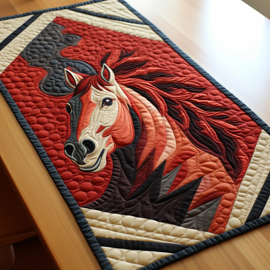 Horse TAI01122317 Quilted Table Runner