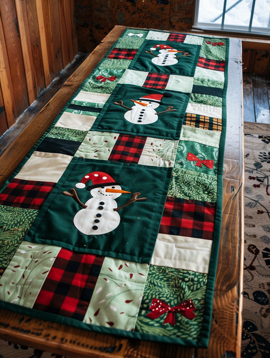 Christmas Snowman TAI010824025 Quilted Table Runner