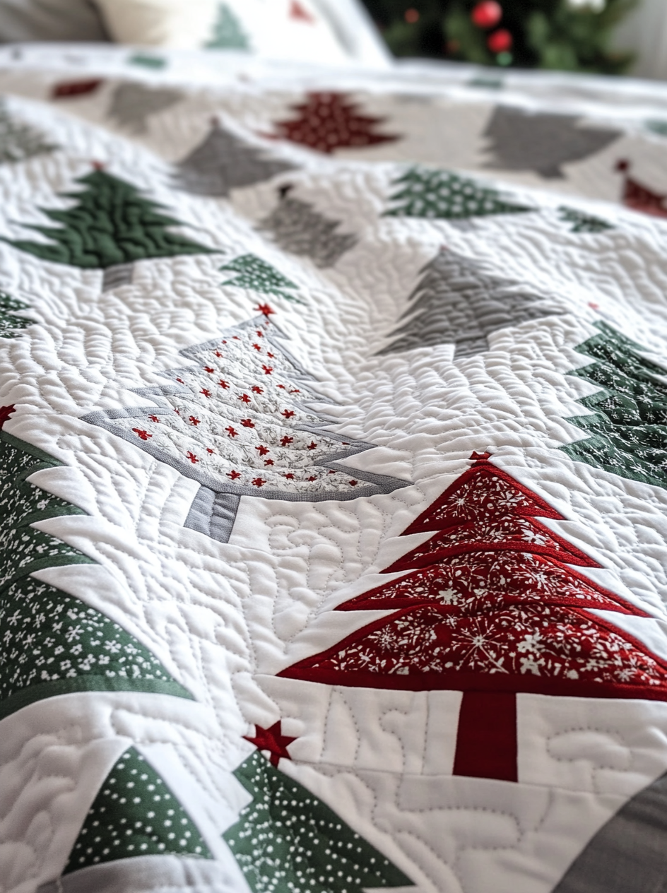 Christmas Tree TAI040924264 Quilt Blanket