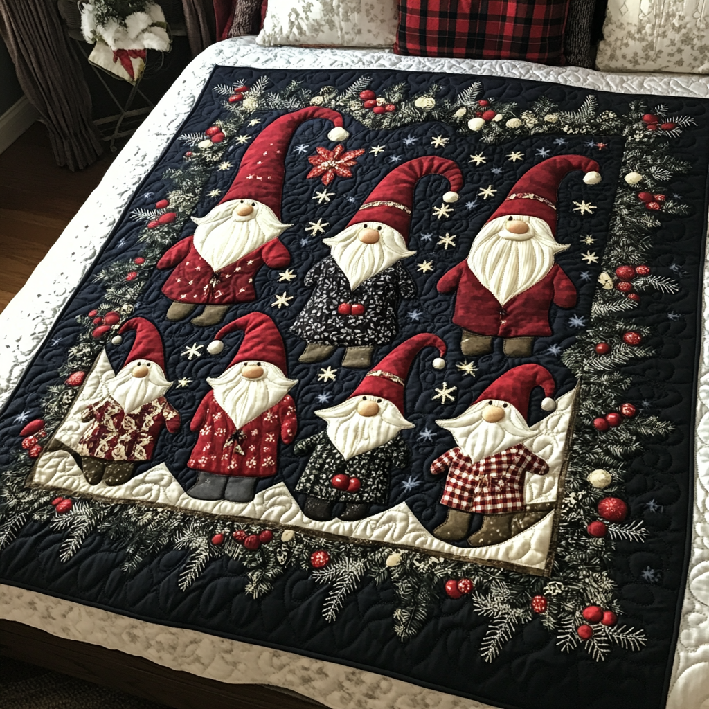 Christmas Gnome TAI260924091 Quilt Blanket