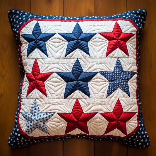 Patriotic Star TAI060324141 Quilted Pillow Case