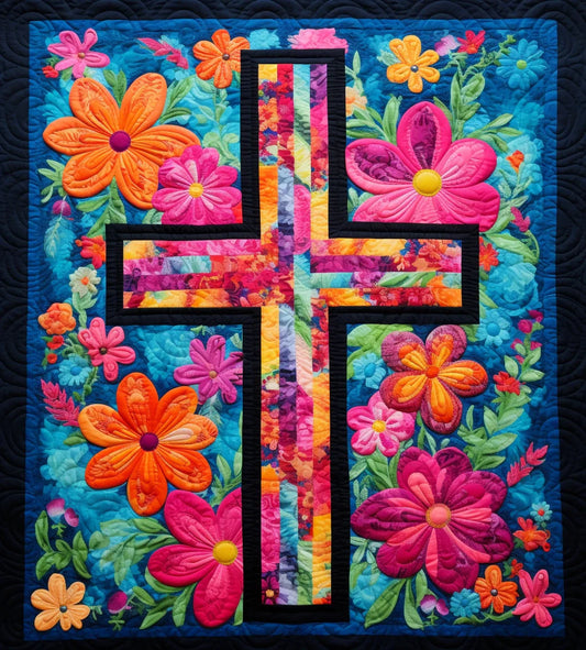 Flower Cross BL9112396 Quilt Blanket