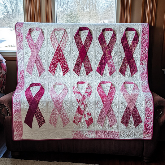 Breast Cancer Ribbon TAI101224181 Quilt Blanket