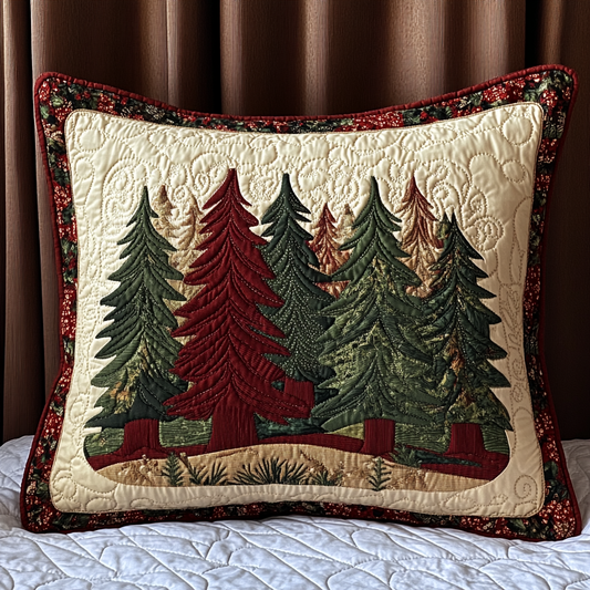 Christmas Tree TAI141124386 Quilted Pillow Case