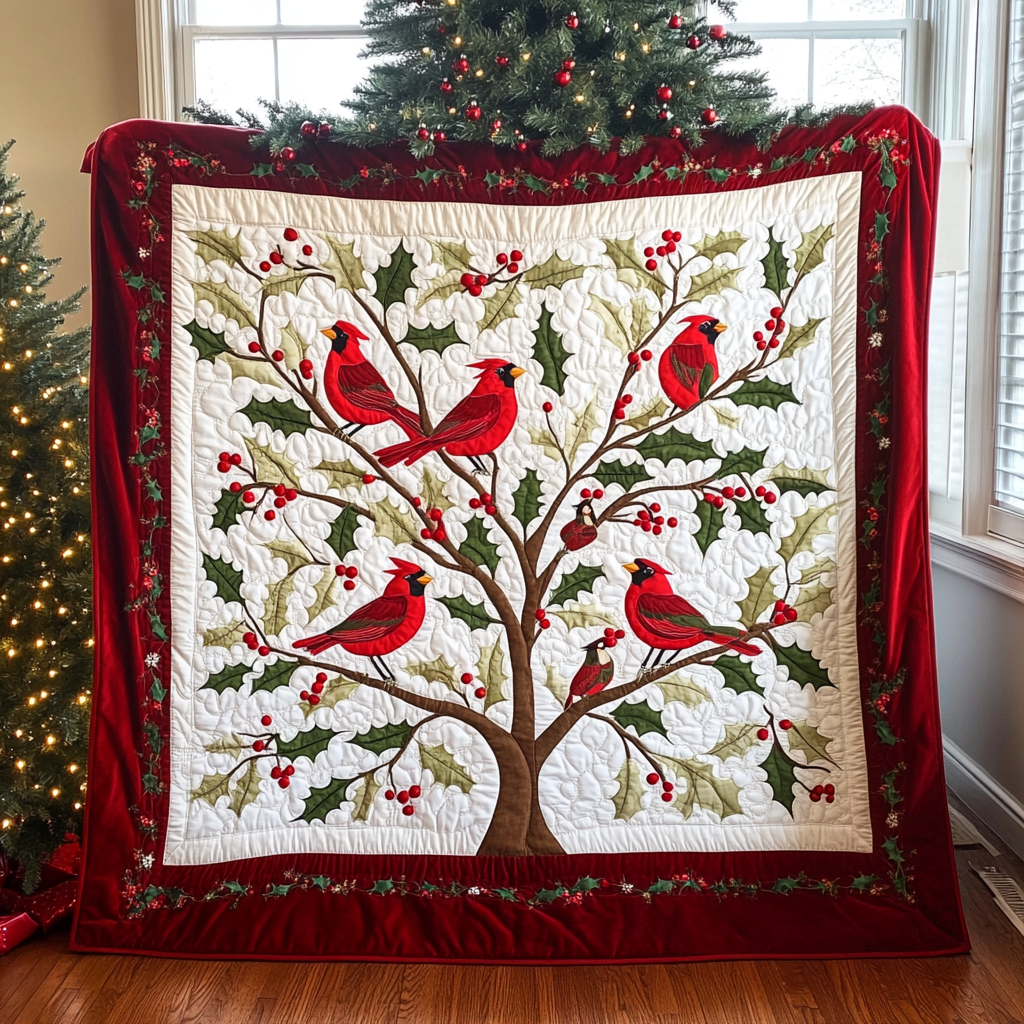 Christmas Cardinal TAI021024004 Quilt Blanket