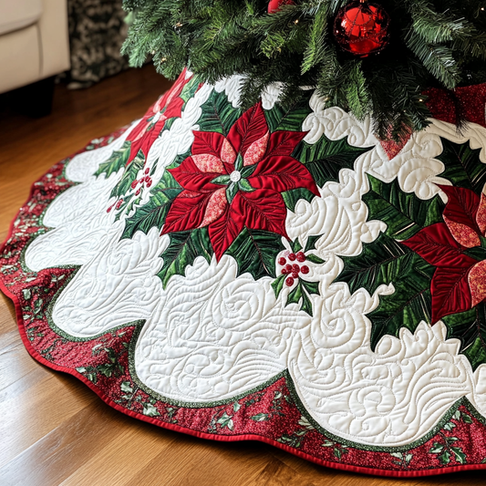 Poinsettia DAI230924013 Quilted Tree Skirt