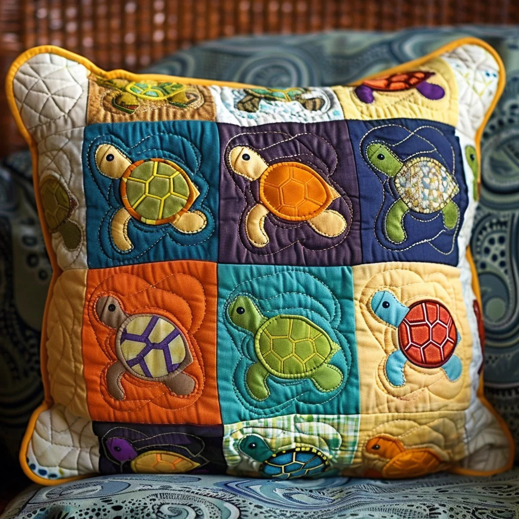 Turtle TAI060324283 Quilted Pillow Case