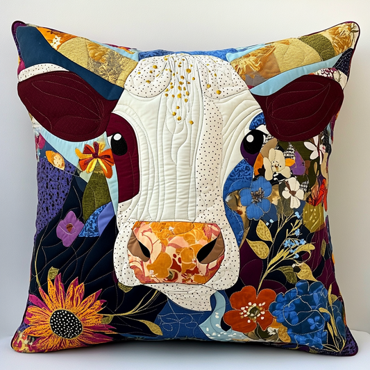 Cow DAI221024316 Quilted Pillow Case