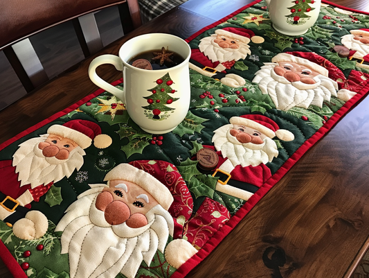 Christmas Santa TAI111124378 Quilted Table Runner