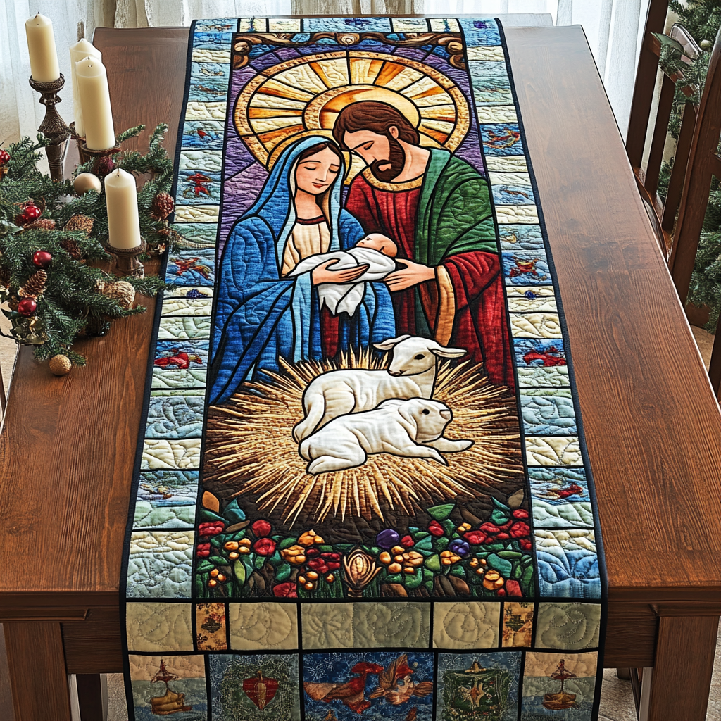 Nativity TAI041024273 Quilted Table Runner