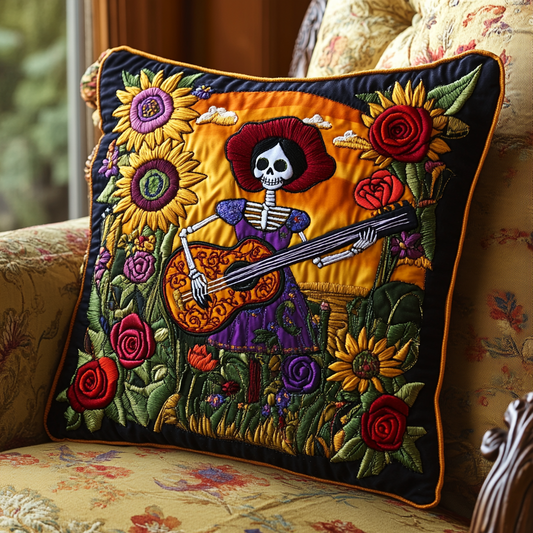 Catrina Guitarist DAI241224085 Quilted Pillow Case