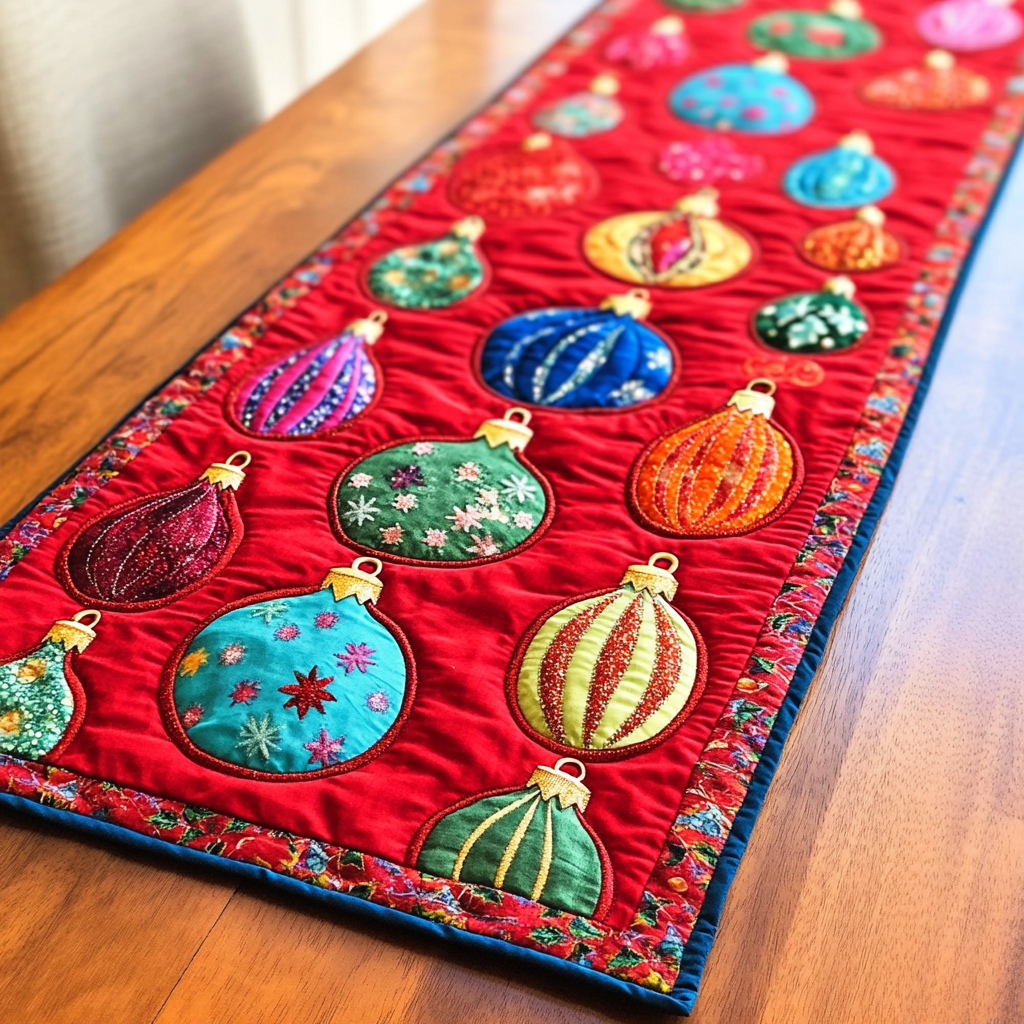 Christmas Ornament DAI111124601 Quilted Table Runner