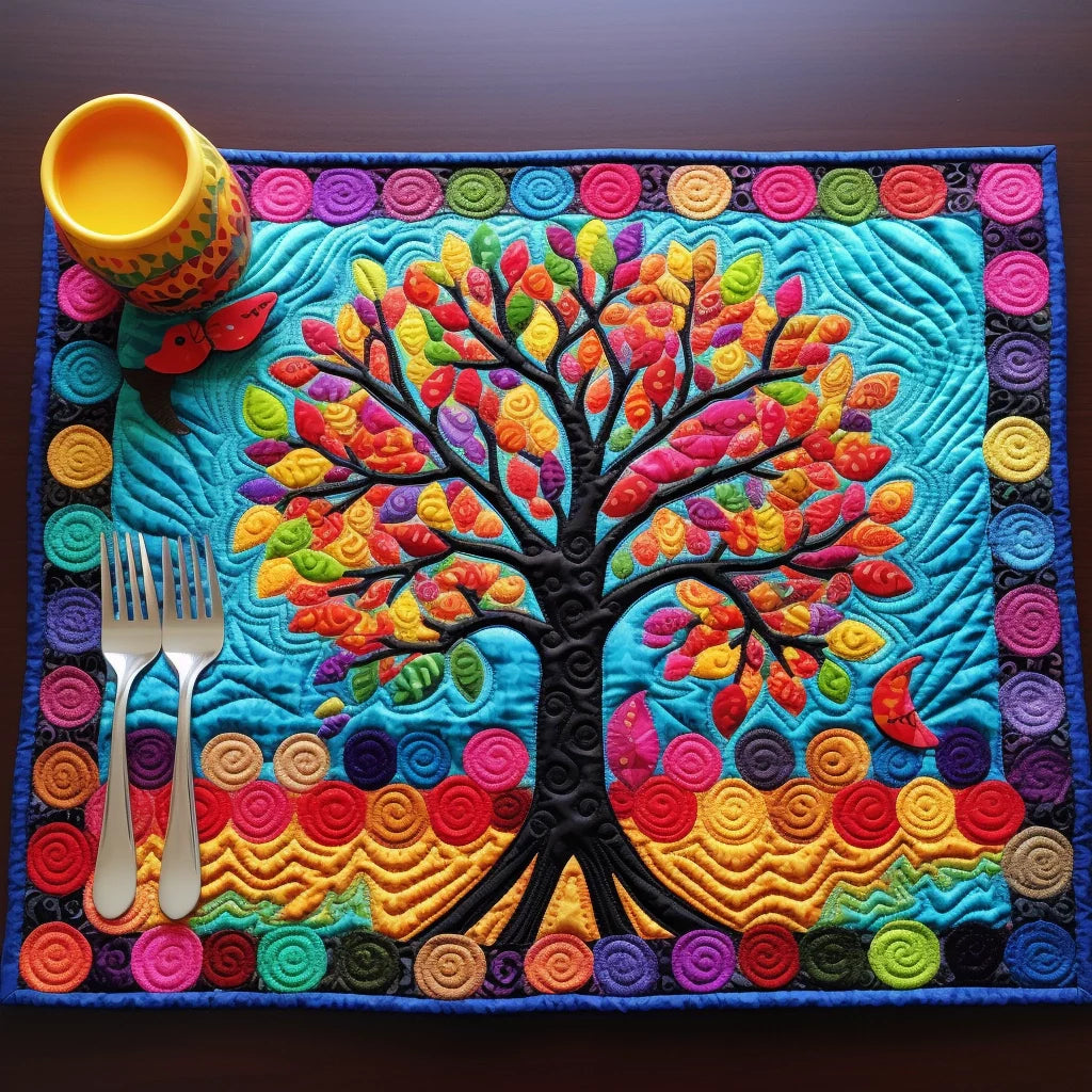 Tree Of Life TAI260224118 Quilted Placemats