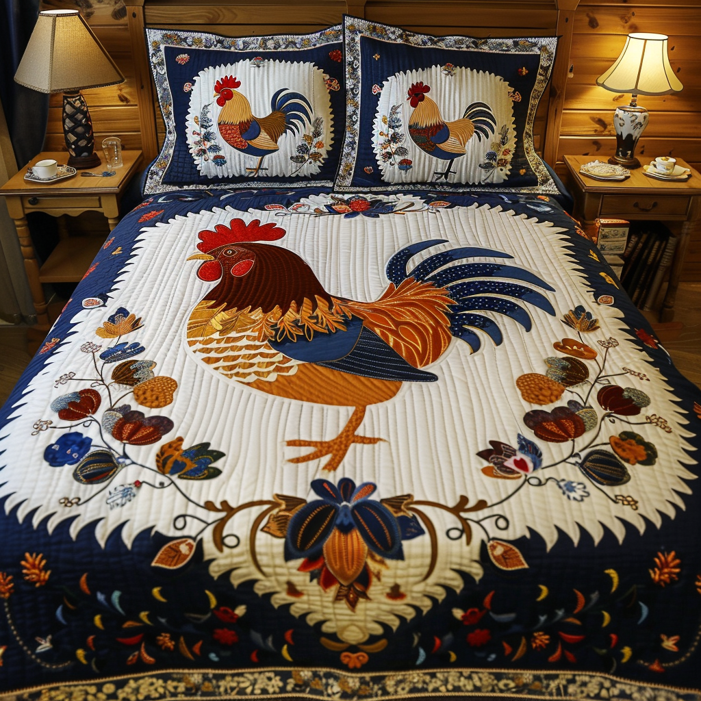 Rooster TAI251124149 Quilt Bedding Set