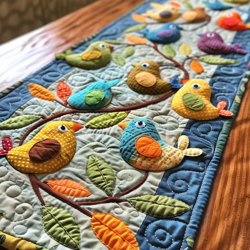 Bird TAI020324062 Quilted Table Runner