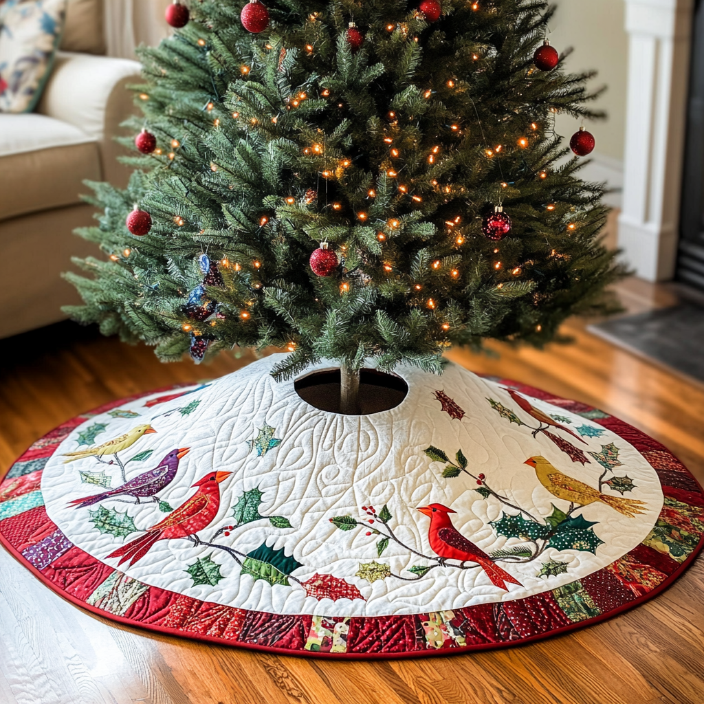 Bird DAI040924163 Quilted Tree Skirt