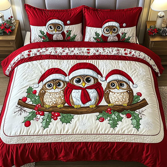 Christmas Owls TAI141124034 Quilt Bedding Set