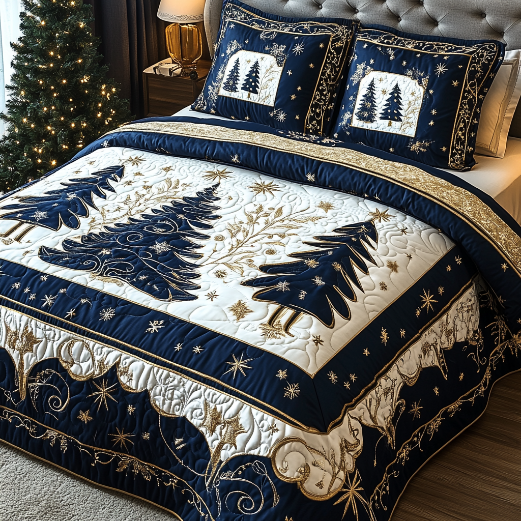 Christmas Tree TAI141124080 Quilt Bedding Set