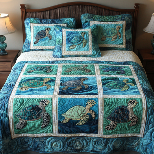 Sea Turtle TAI111124184 Quilt Bedding Set