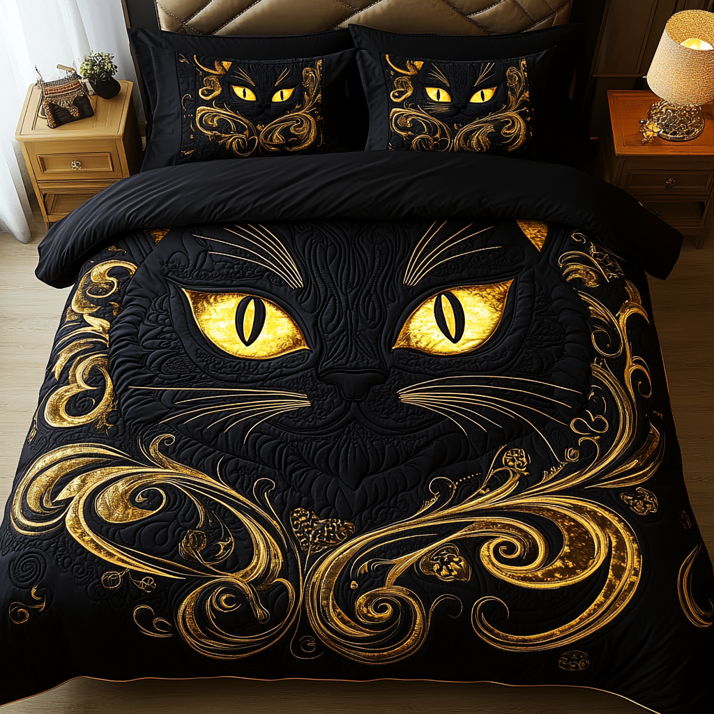 Black Cat TAI141124136 Quilt Bedding Set