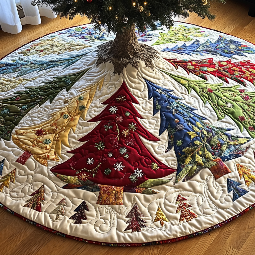 Christmas Tree TAI021024151 Quilted Tree Skirt