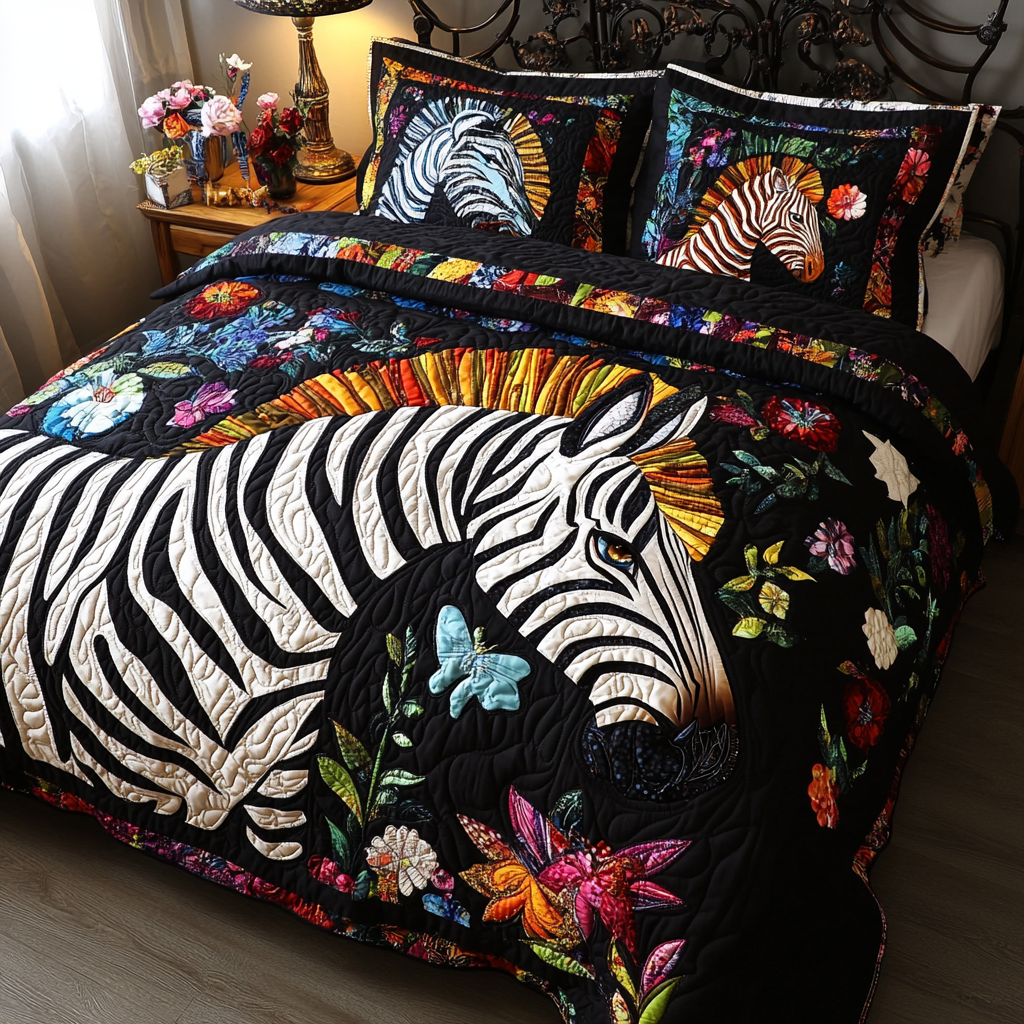 Zebra DAI101224005 Quilt Bedding Set