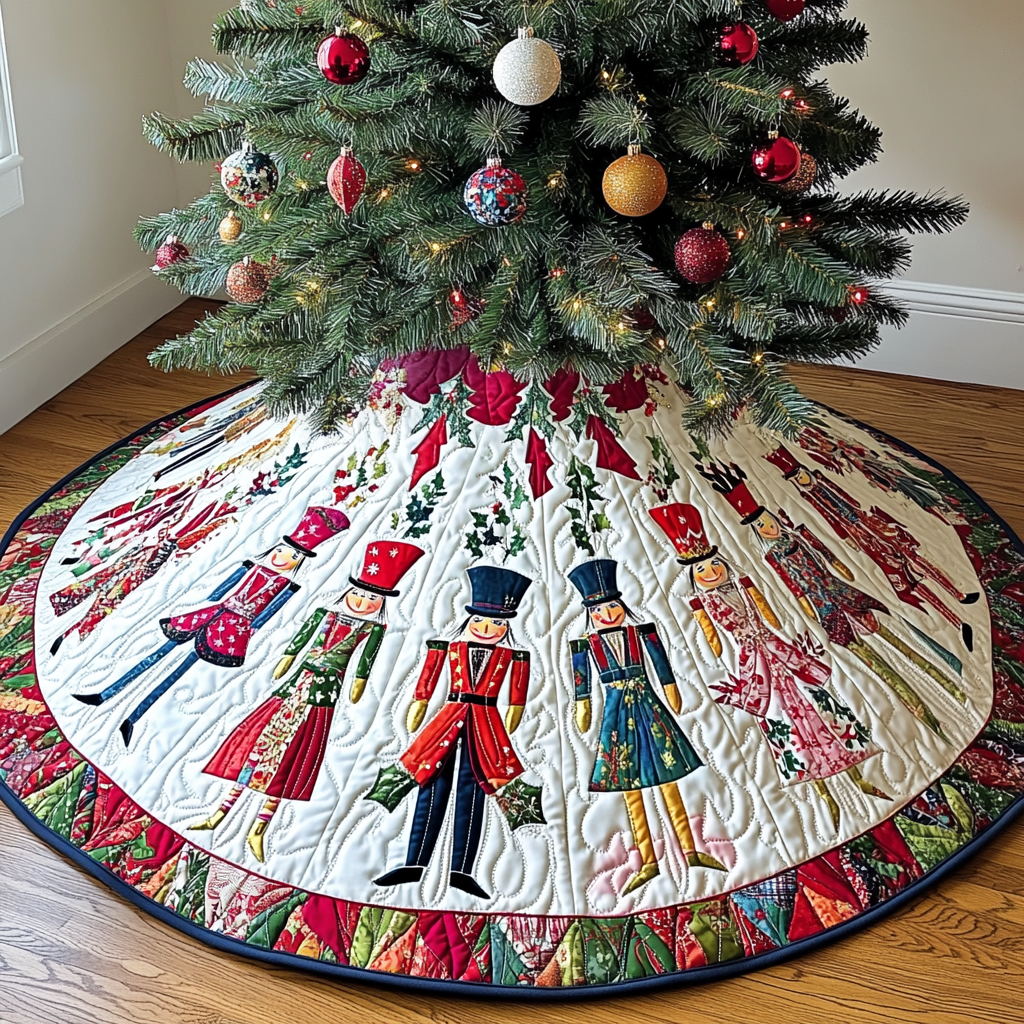 Christmas Nutcracker TAI021024249 Quilted Tree Skirt