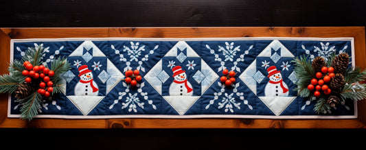 Christmas Snowman TAI280224012 Quilted Table Runner