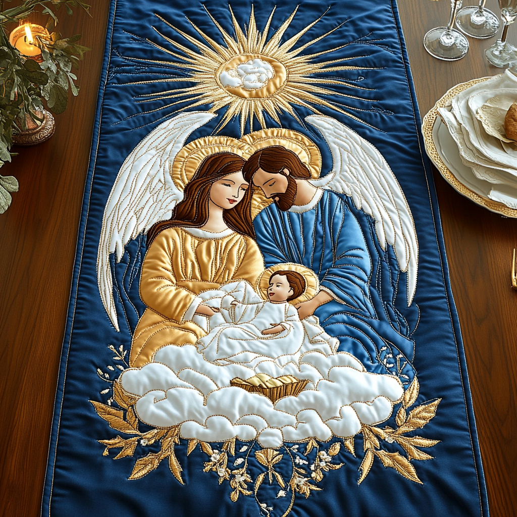 Nativity TAI111124331 Quilted Table Runner