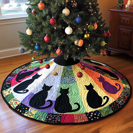 Black Cat TAI021024193 Quilted Tree Skirt