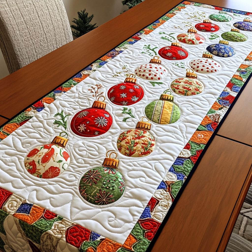 Christmas Ornament DAI111124604 Quilted Table Runner