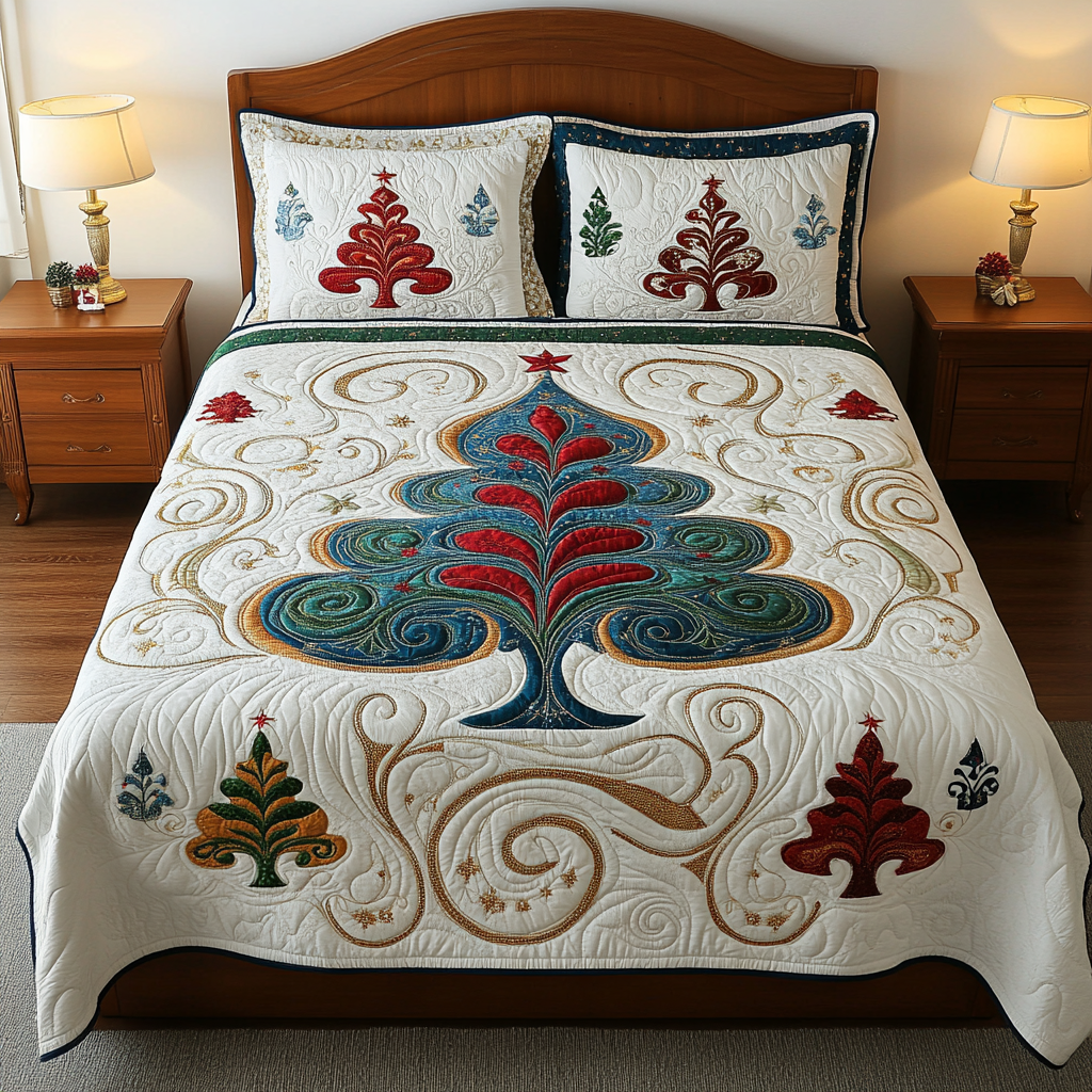 Christmas Tree TAI111124110 Quilt Bedding Set