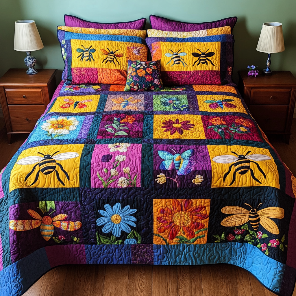 Bee TAI080824136 Quilt Bedding Set