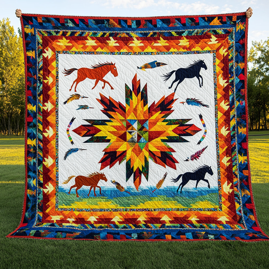 Native Horse TAI041024436 Quilt Blanket