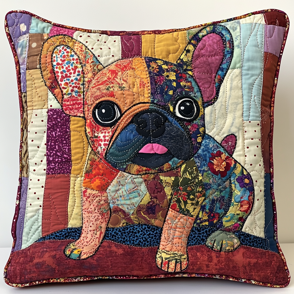 French Bulldog TAI181024544 Quilted Pillow Case