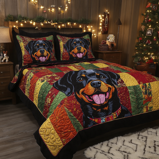 Rottweiler TAI181024352 Quilt Bedding Set