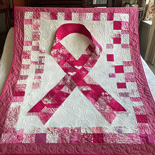 Breast Cancer Ribbon TAI101224167 Quilt Blanket