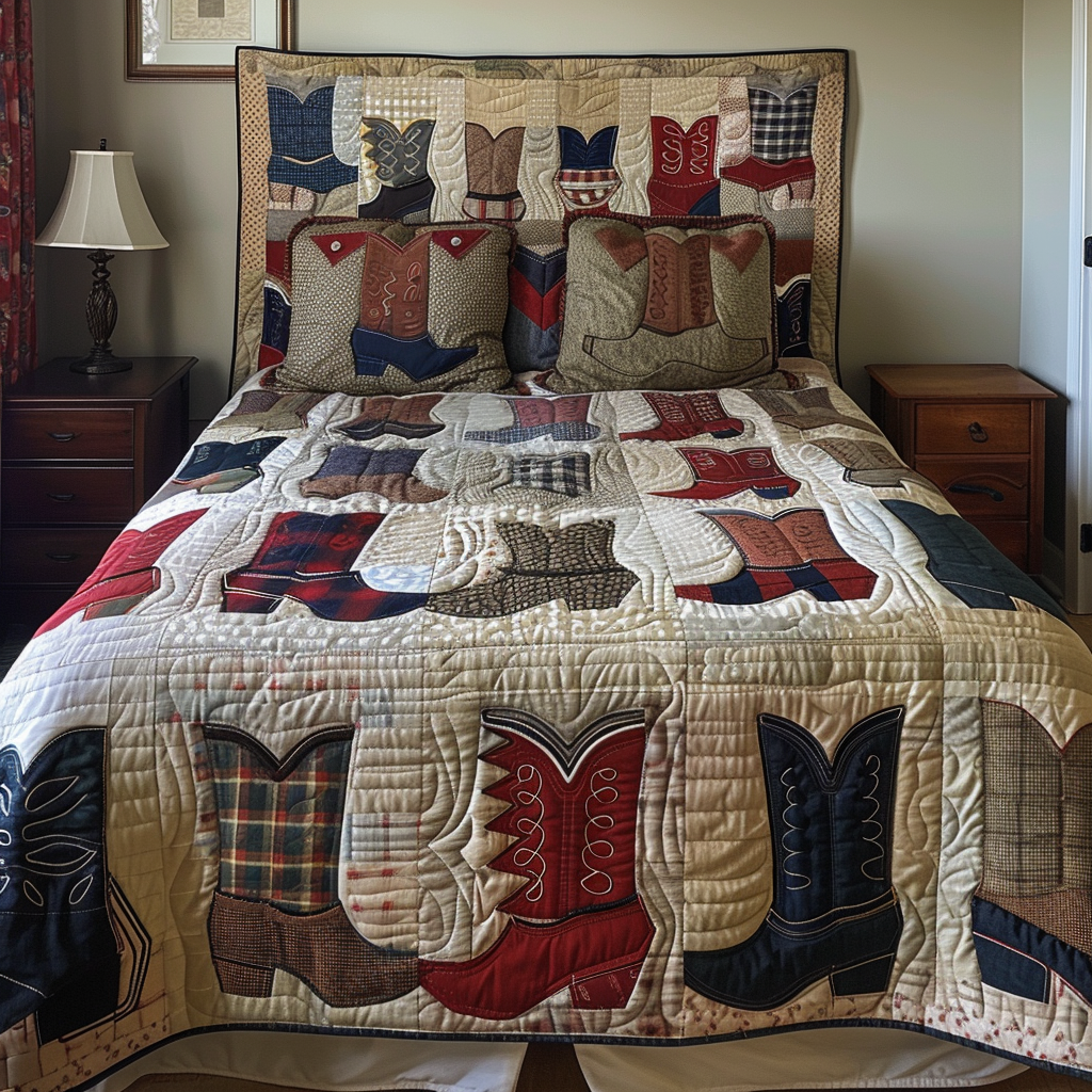 Cowboy Boots TAI040624046 Quilt Bedding Set