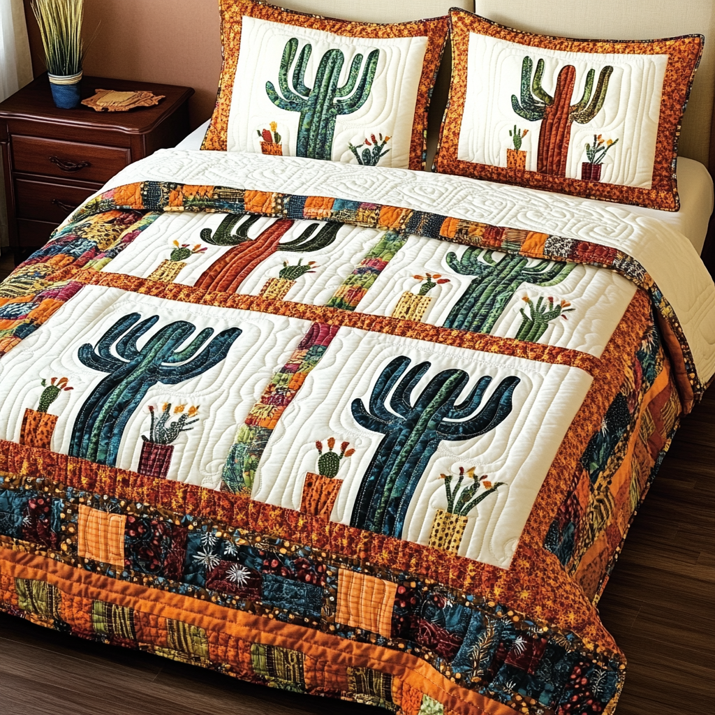 Cactus DAI040924048 Quilt Bedding Set